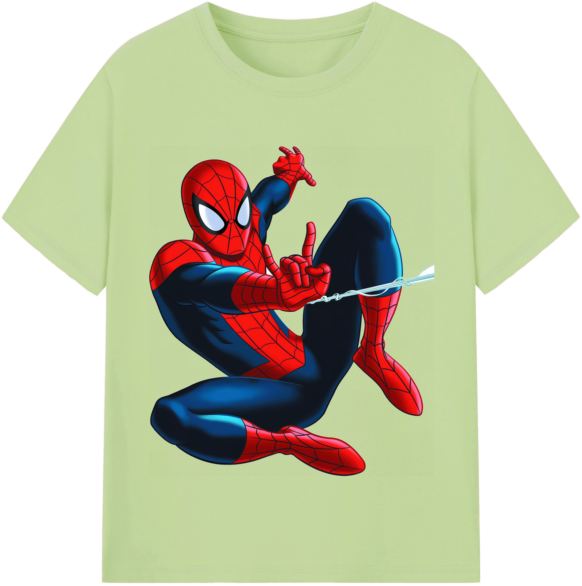 （画像用） Spider Man スパイダーマン 綿100％半袖Tシャツ（フロントプリント）